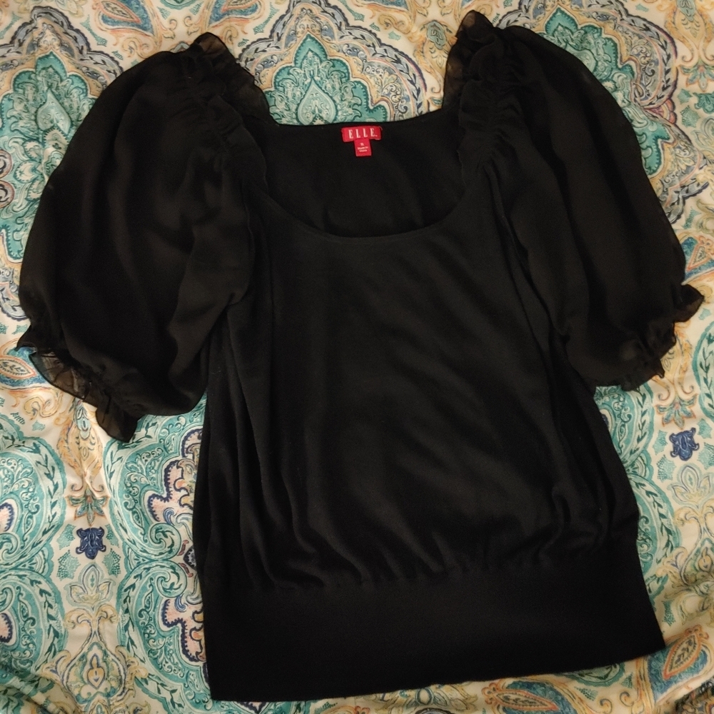 ELLE Ladies Short Sleeve Blouse